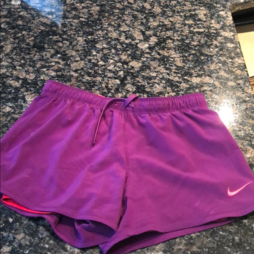 Magenta Nike shorts